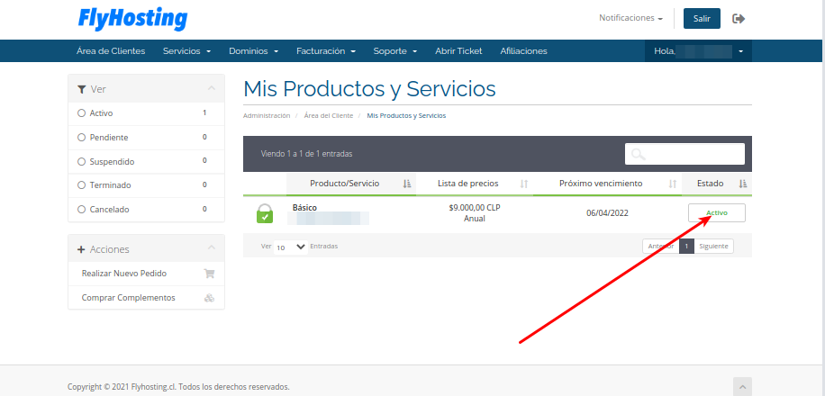 Selecciona un servicio de hosting donde deseas instalar WordPress